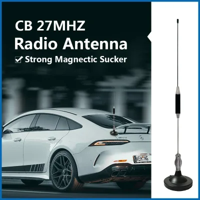 Antenne CB 27 MHz magnétique de 71 cm