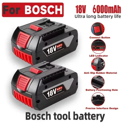 Batterie Li-ion 18 V 6,0 Ah rouge et noire