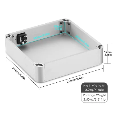 Boîtier aluminium pour amplificateur 214 × 214 mm – image 2