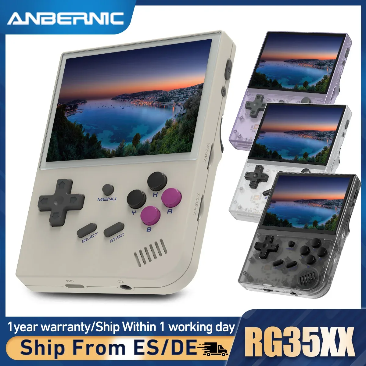 Console de jeu portable rétro écran IPS 3,5 pouces