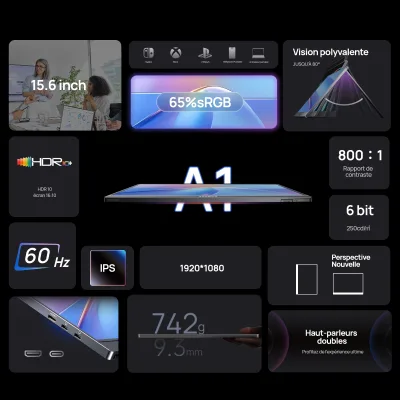 Écran portable 15,6 pouces Full HD IPS USB-C – image 2