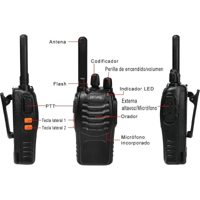 Lot de 3 talkies-walkies portatifs 16 canaux – image 2