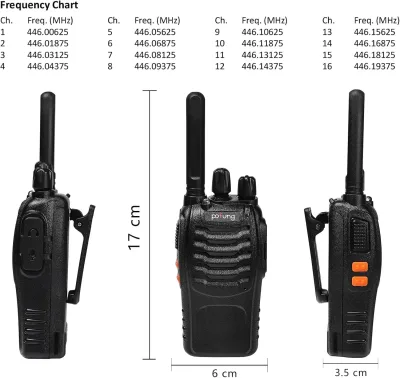 Lot de 3 talkies-walkies portatifs 16 canaux – image 3