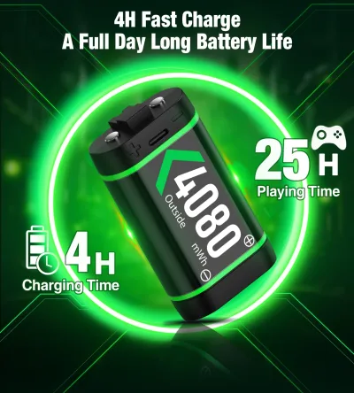 Lot de 4 batteries rechargeables pour manette – image 2