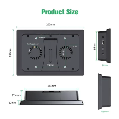 Moniteur tactile 8 pouces 1280 × 800 HDMI – image 2