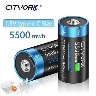 Pile rechargeable Li-ion 1,5 V taille C USB