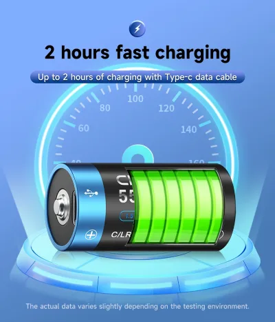 Pile rechargeable Li-ion 1,5 V taille C USB – image 3