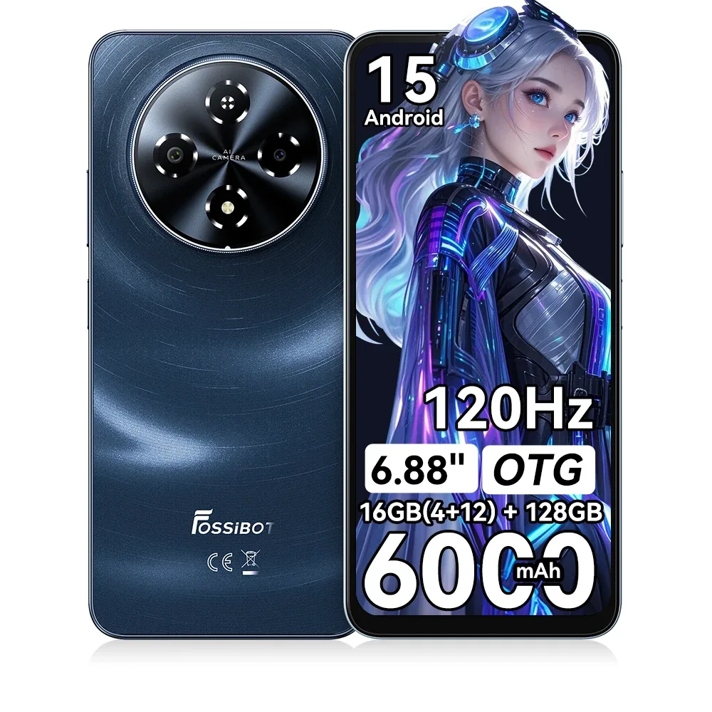 Smartphone 4G écran 6,88 pouces, 128 Go