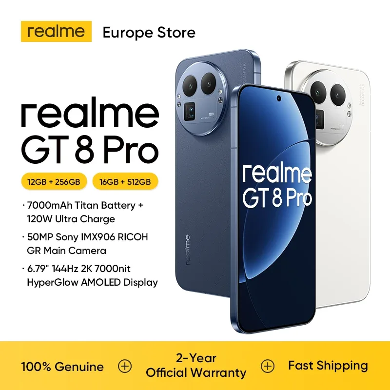 Smartphone GT8 Pro 5G à clapet, écran AMOLED