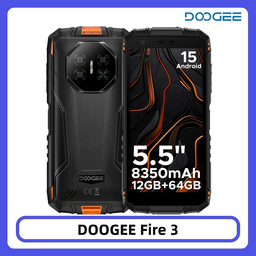 Smartphone robuste écran 5,5 pouces, 12 Go